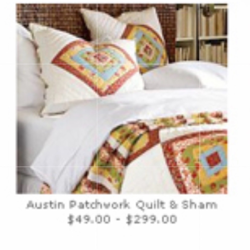 Rare Pottery Barn Austin Patchwork Reversible Quilt Set, Queen, S/3, 2009